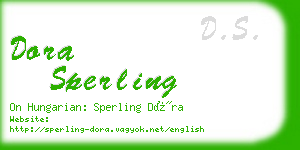 dora sperling business card